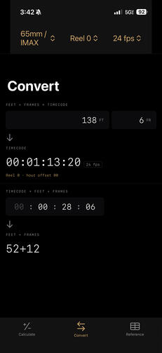 Convert Footage to TC or TC to Footage Convert Footage to TC or TC to Footage